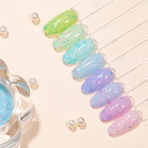 Mẫu miễn phí cao su cơ sở Gel đánh bóng nhãn hiệu riêng bán sỉ giá 10ml màu cao su cơ sở gel sơn móng tay - Product Image 1