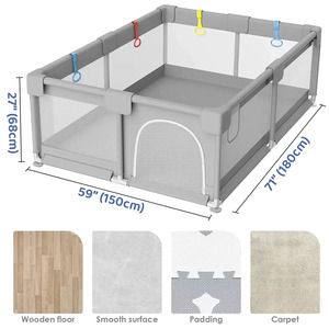 Corralito plegable para interior/exterior para niños Corralito Para Bebes Safe Secure Baby Playpen con características de seguridad para bebés pequeños - Product Image 2