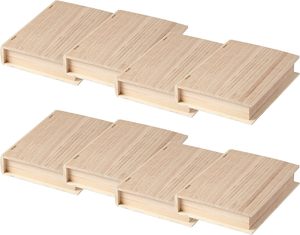 Buch förmige hölzerne Aufbewahrung boxen Unfertige hölzerne Bücher <span class=keywords><strong>box</strong></span> Dekorieren Sie Holzkiste für Schmuckstücke - Product Image 3