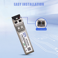 Transceiver Optik 25G SFP28 850nm 100m Duplex LC Multimode MMF Modul SFP 25GBASE untuk Switch Merek Ternama, Mendukung DDM