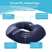 Coussin ergonomique en mousse à mémoire de forme pour soulager les hémorroïdes et la prostate, coussin de chaise pour le bureau à domicile