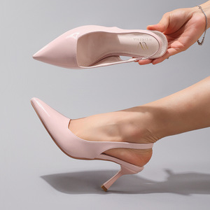 Zapatos de Tacón con Detalle de Lazo Sofisticados para Mujer, Tacones de Aguja con Punta en Pico y Lazo Decorativo, Zapatos de Noche para Mujer - Product Image 4