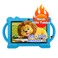Tablet PC Android 12 7 Inci untuk Anak-Anak dengan Baterai 3000MAH & Resolusi 1024x600 MTK Quad Core untuk Pembelajaran Elektronik yang Efektif