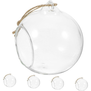Globe en verre borosilicaté creux clair personnalisé pour la décoration de la maison Design moderne plante suspendue sphère mur Vase terrariums - Product Image 4