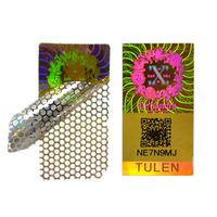 Étiquette de sécurité pour animaux de compagnie avec impression laser holographique sur mesure, design gratuit, taille personnalisée, impression laser 3D en nid d'abeille