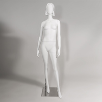 Maniquí Femenino Moderno con Cabeza de Cabello Esculpido Removible, Forma de Cabeza Calva Convertible para Exhibición de Pelucas y Sombreros