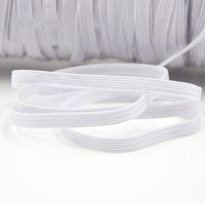 Eco-friendly <strong>Material</strong> White Black Flat Polyester <strong>Elastic</strong> 10mm Braided <strong>Elastic</strong> for Garment Home Textiles - Product Image 6