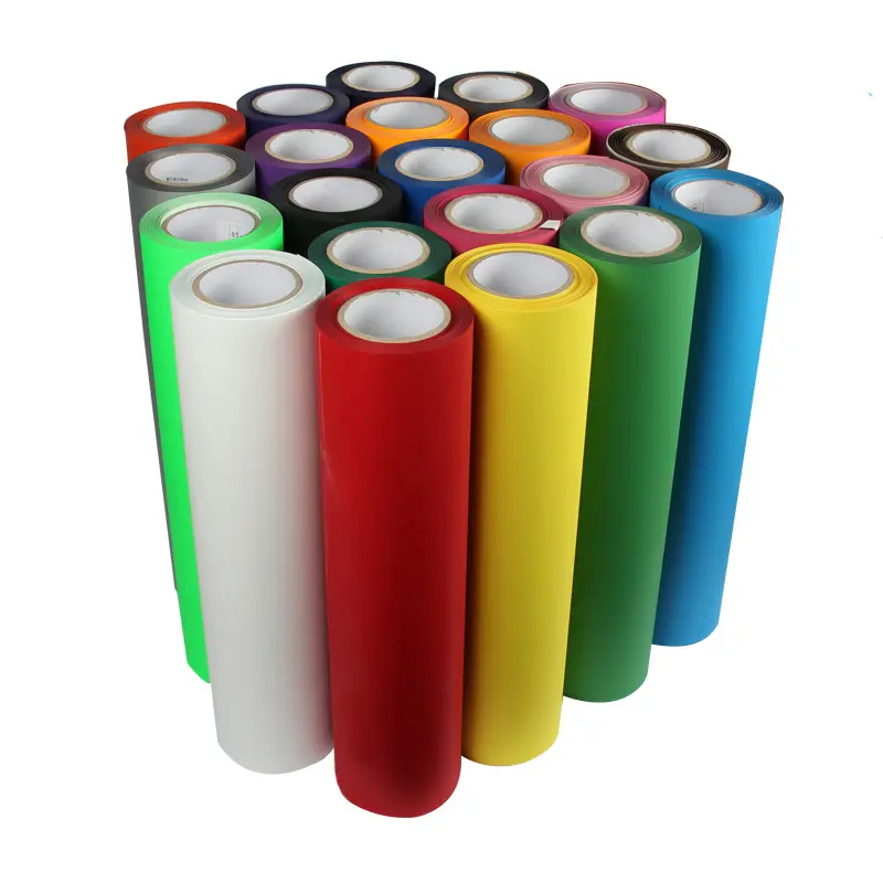 Kenteer wholesale htv rolls textil vinil film fabric pvc heat transfer vinyl for t shirts iron on press cutter