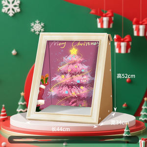 Wandelbares Katzenbett Kratzbaum und Bilderrahmen DIY Halloween-Weihnachts-Themen Ölgemälde Katzenhaus - Product Image 5