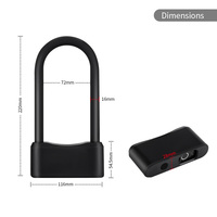 Verrou de vélo intelligent à empreintes digitales, serrures intelligentes pour moto, porte en verre étanche, application APP U Lock Tuya, Wifi avec application