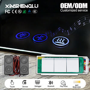 Interruttore Touch Bluetooth a 3 Tasti per Specchio Intelligente |   Dimmer con Controllo Antiappannamento e CCT, Audio Bluetooth |   Produttore OEM XINSHENGLU - Product Image 2