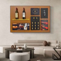 Peintures décoratives 3D de cigares et de vin rouge, designs modernes personnalisés, art mural abstrait, vente directe d'usine, tableaux à suspendre