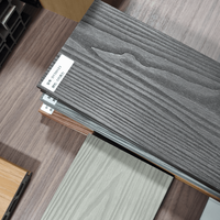 Planche de terrasse en composite bois-plastique moderne, imperméable, résistante à la décoloration, grain de bois lisse, revêtement de sol extérieur pour jardin