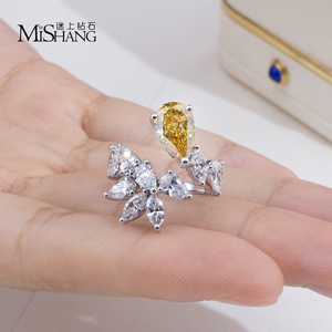 Messi Jewelry MSR-1927 18k Fine Jewelry <b>Rings</b> yellow Diamond <b>Ring</b> - Product Image 2