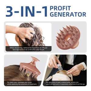 Hair Oil Applicator Scalp Massage Tool Precision Dispenser Oiling Applicator for Portable Hair Oil <b>Bottle</b> <b>Brush</b> - Product Image 5