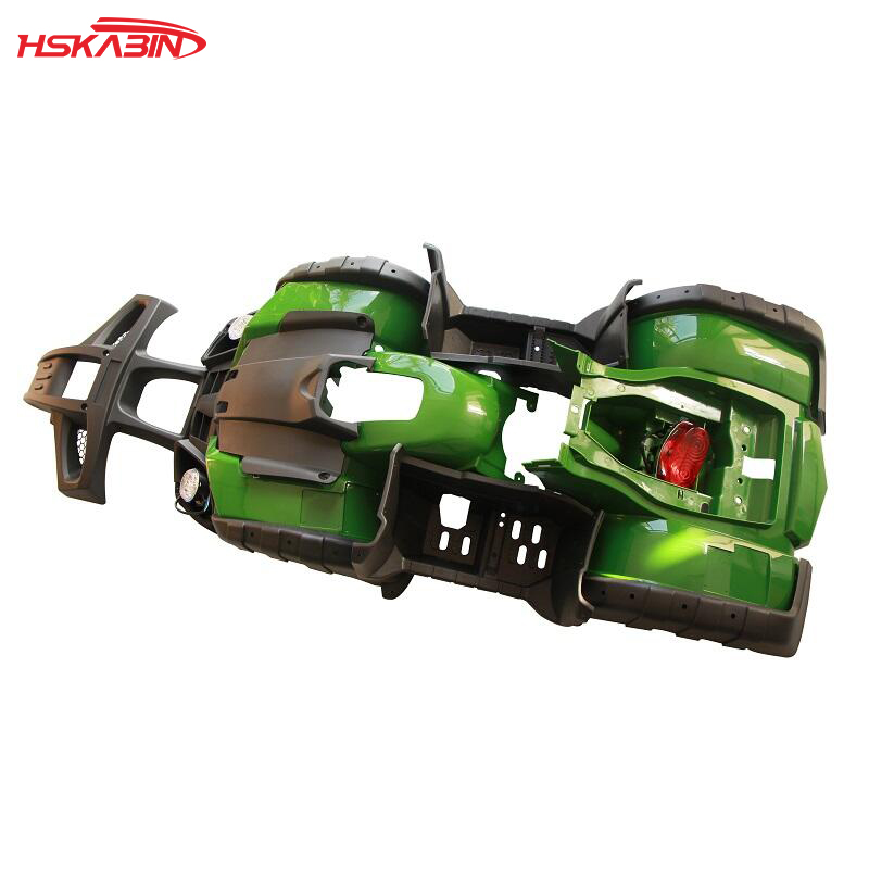 Большой четырехколесный транспортный пластмассовый корпус Big Bull, пластиковая рама для квадроцикла с лампами, детали для внедорожника, компоненты для пересеченной местности, спортивный автомобиль