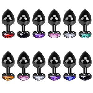 Base en forme de cœur avec bijou anal en forme de rose, jouet sexuel anal, plug anal en métal, ensemble de jouets sexuels - Product Image 6