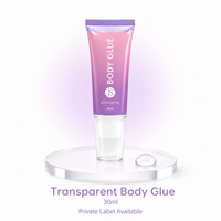 Colle adhésive corporelle en roll-on 30ml 50ml, emballage personnalisé, support marque privée
