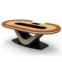 Luckyh — Table de Poker en bois massif avec éclairage LED, 260CM, Table professionnelle de Texas, Poker, jambes en forme de V