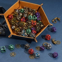 Set Dadu RPG Polihedral Logam - 7 Buah Paket Grosir Logo Kustom