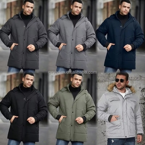 Chaqueta de Plumón de <span class=keywords><strong>Ganso</strong></span> para <span class=keywords><strong>Hombre</strong></span>, de Alta Calidad, Nueva, para Invierno, con Capucha, Cálida, Estilo Moderno, Larga Mediana - Product Image 1