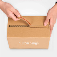 Fabricant de boîtes d'expédition en carton ondulé personnalisées Boîtes en papier kraft brun Boîte aux lettres auto-adhésive à bande déchirable