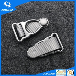 Accessoires de sous-vêtements 15mm 16mm bonne qualité en métal enduit de nylon noir suspendu jarretière Clip - Product Image 5