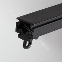 Offre Spéciale rail de rideau en plastique de haute qualité conception de pli d'ondulation de vague noire blanche pour des accessoires de poteaux de rideau de Style traditionnel