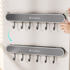 Songtai <b>Suction</b> Cup Knife Holder Wall Mounted Multipurpose Kitchen Utensil Rack Food Safe Rectangle Design - Product Image 2