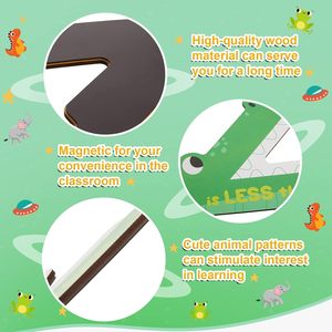 Ký hiệu toán học công cụ giáo viên từ tính biểu tượng toán học giáo dục lớn hơn và cho lớp học - Product Image 3