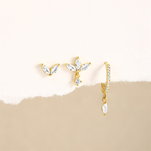CANNER Juego de 3/4/6 Aretes de Joyería de Moda para Uso Diario, Aretes de Aro Geométricos de Plata 925 para Mujer - Product Image 4