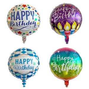 Globos de forma redonda de 18 pulgadas, Globos de helio de fiesta de feliz cumpleaños personalizados - Product Image 3