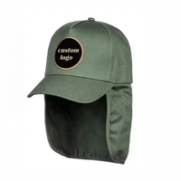 Casquettes et chapeaux de légionnaire personnalisés avec protection solaire UV et cache-cou coupe-vent pour l'été au Royaume-Uni, motif léopard à pois et fruits