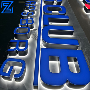 Letrero Comercial Iluminado LED 3D Personalizado ZZC, Letras Acrílicas Retroiluminadas, Certificación ISO9001, Alta Visibilidad, Garantía de 2 Años - Product Image 1