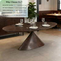 Collection de meubles OKAY pour la vente au détail, table de salle à manger de style nordique en placage MDF, facile à nettoyer, pour les marchés d'exportation