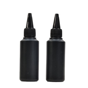 60mlPE black plastic bottle long nose tip cap Plastic squeeze bottle with twist top cap