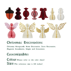 Ornements <span class=keywords><strong>de</strong></span> <span class=keywords><strong>Noël</strong></span> en papier 3D écologiques avec aimants, décorations <span class=keywords><strong>de</strong></span> fête suspendues, vente en gros - Product Image 5