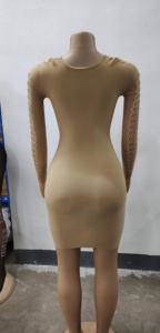 Bodystocking Lingerie Sexy in Rete Color Nudo per <span class=keywords><strong>Donna</strong></span>, Nuovo Design OEM - Product Image 6