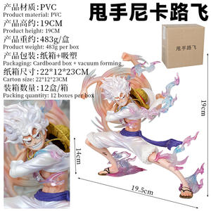 Figurine d'action One Piece Gear 5 Luffy Nika en pose de frappe étirée, Statue en PVC, Décoration de bureau Anime, Modèle de collection - Product Image 2