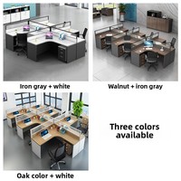 Table d'ordinateur de bureau en PVC de style commercial minimaliste moderne avec chaise, combinaison barre de travail et étagère de rangement intégrée