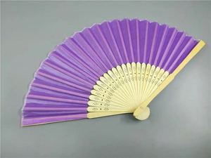 Regalos Promocionales, Abanico Plegable de Seda Lisa de Alta Calidad con Logotipo Personalizado Impreso en Bambú para Bodas - Product Image 5