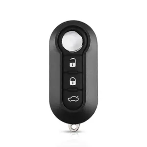 3Buttons Lật Gấp Từ Xa Xe Key Shell Trường Hợp Bìa Báo Động Keyless Fob Cho Fiat 500 Panda Punto Bravo