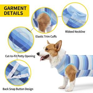 Traje de recuperación postquirúrgica <span class=keywords><strong>para</strong></span> <span class=keywords><strong>perros</strong></span> de algodón suave antiarañazos, alternativa al collarín E-collar, transpirable, <span class=keywords><strong>para</strong></span> razas pequeñas, fácil de poner. - Product Image 2