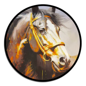 Pintura moderna de caballos, lienzo al óleo personalizado de alta calidad, fábrica de arte Original al por mayor para Hotel, hogar, decoración de pared, Animal - Product Image 5
