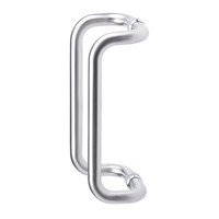 Poignée de porte de bureau double face en tube ovale SUS304 pour porte en verre et porte en bois avec installation facile