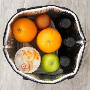 Sac isotherme pliable de grande capacité OEM ODM, sac de livraison, sac de courses portable, isolation thermique, sac de courses souple pour aliments - Product Image 2