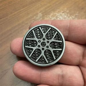 PPB Brand Adult Fingertip Wheel Hub Coin Pusher Decompression Metal EDC with Milk Cover Plastic for Push Brand Fidget Spinners - Product Image 1