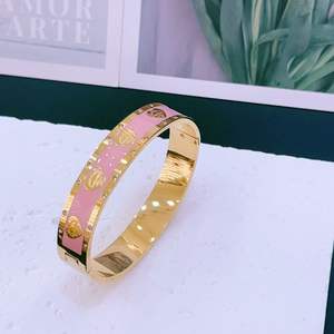 จีนี - กำไลข้อมือดีไซน์ใหม่ กำไลข้อมือผู้หญิง กำไลทอง 18K - Product Image 2