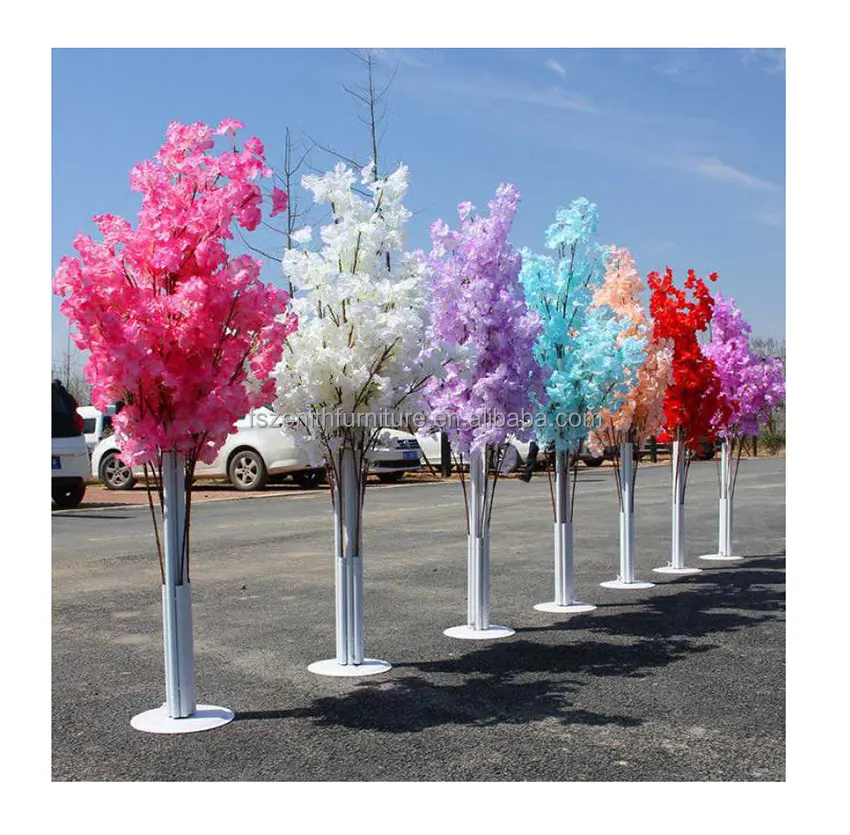 Wholesale Wedding Decor Garden Landscape White Flower Tree Stand Cherry Blossom Tree Artificial Plants