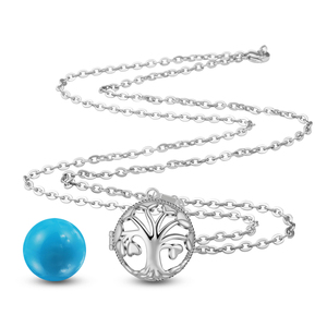 Vòng Cổ Thiên Thần Merryshine Vòng Cổ Gia Đình Cây Sự Sống Lồng Chuông Hài Hòa Chuông Bạc Mặt Dây Chuyền Hài Hòa Mạ Bạc - Product Image 4